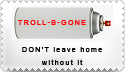 Troll-B-GONE stamp by StampBandWagon
