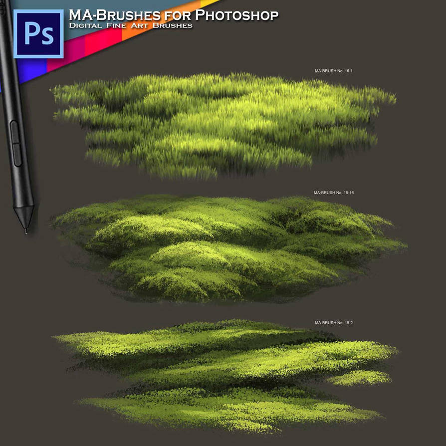 Concept Brushes Digital Art Painting Grass Foliage By Madownload On  Deviantart
