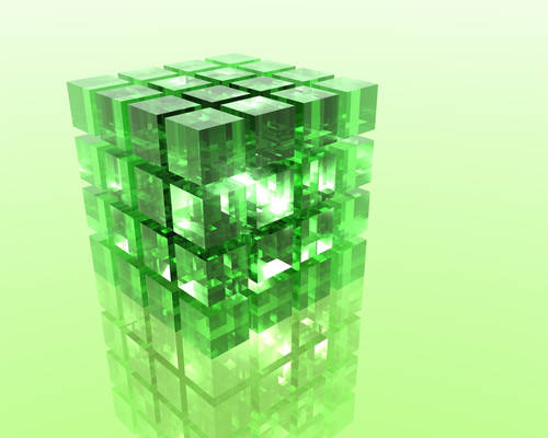 Glass Rubics Cube