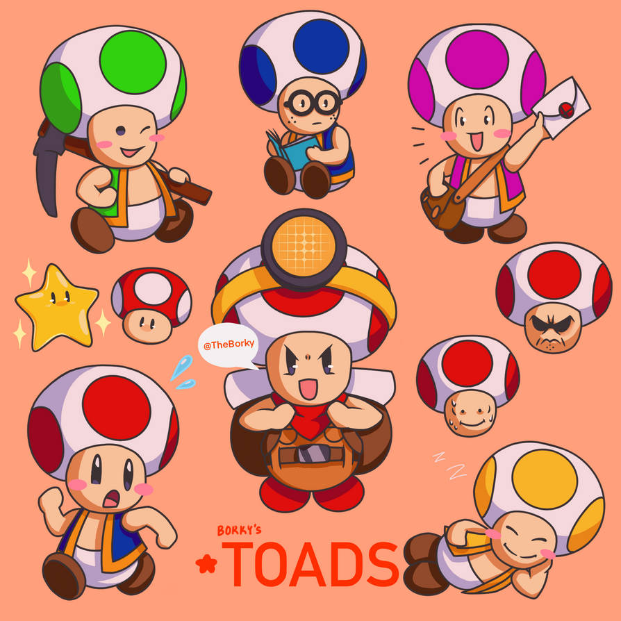 Toad Mario Rope Deviantart Toads by TheBorky on DeviantArt