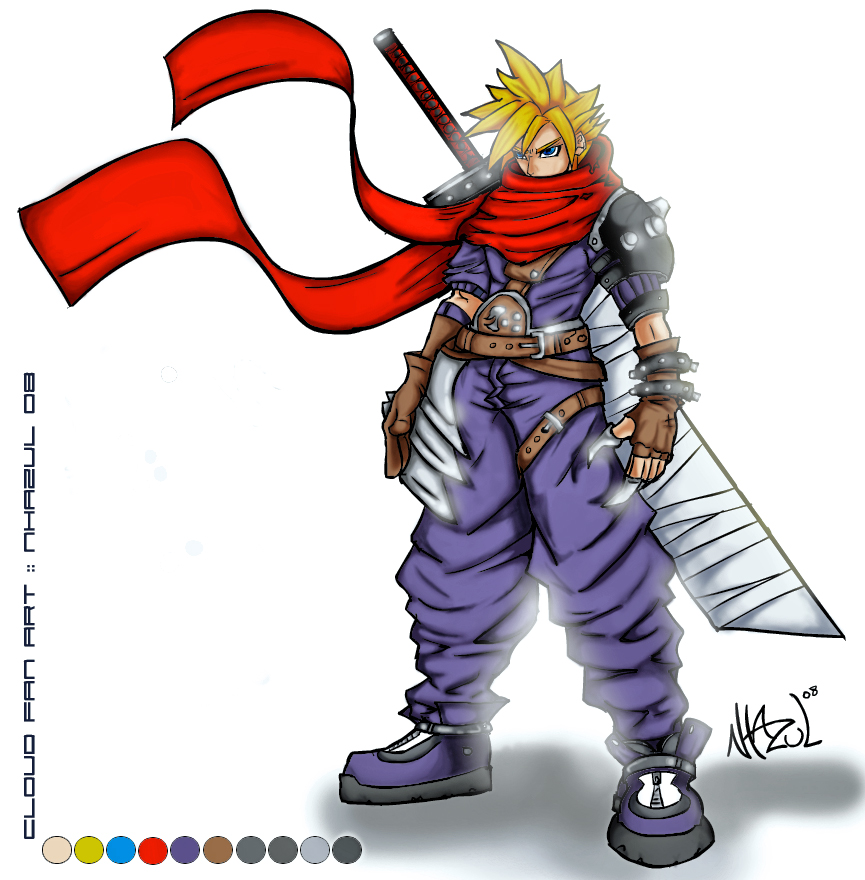 Cloud Strife Fanart Coloring