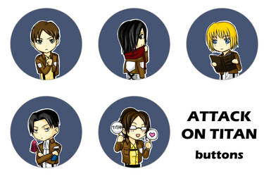 Attack on Titan Buttons