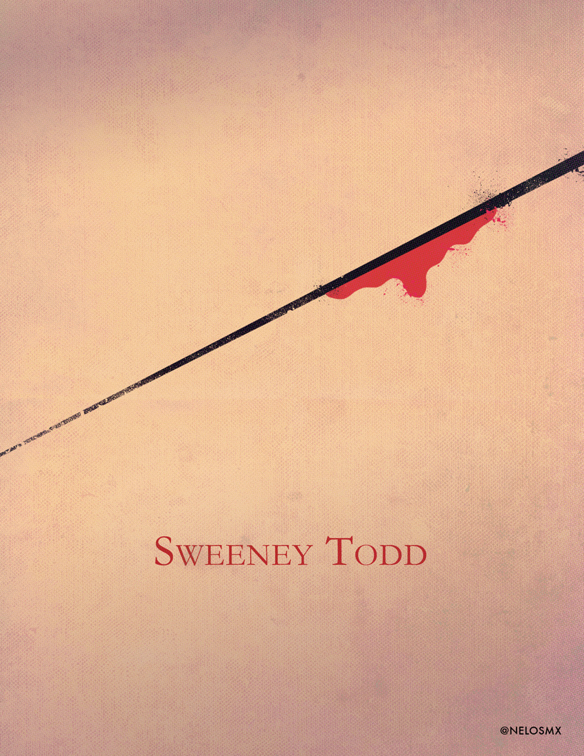 Minimal movie poster Sweeney Todd