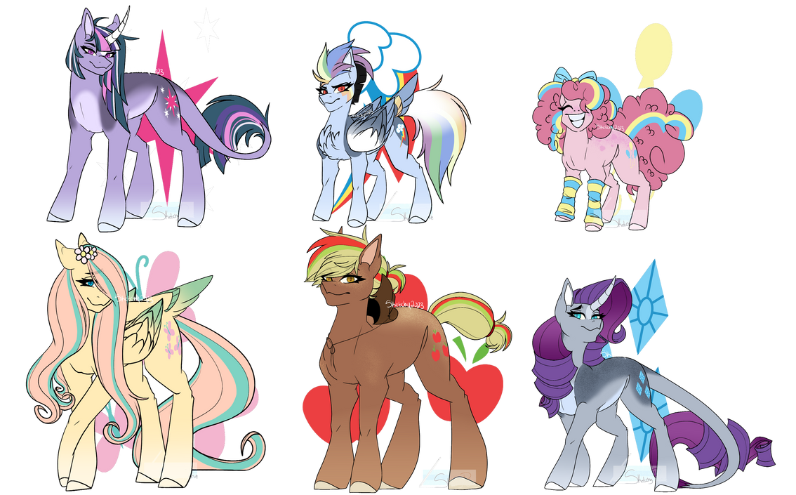 Mlp Rd Mane MLP Mane 6 Redesigns by DigiSketchPad on DeviantArt