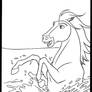 Horse Lineart 8