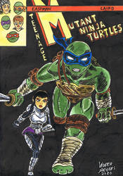 TMNT 2012 Leonardo and Karai Colored version