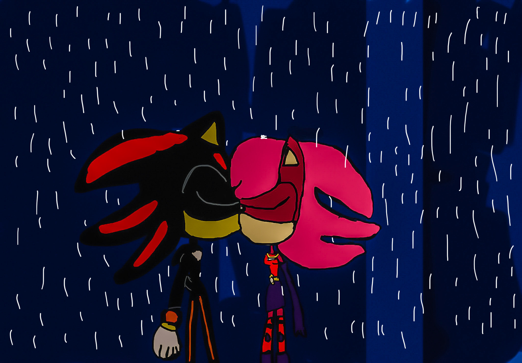 Shadow Sonia Kiss in Showers by masedog78 on DeviantArt