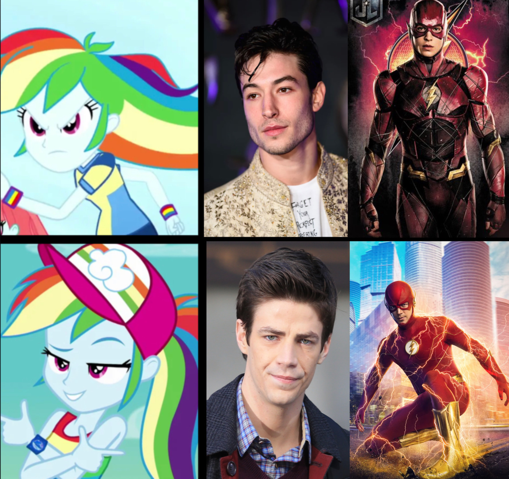 Rainbow Dash Prefers Grant Gustin Over Ezra Miller by masedog78 on