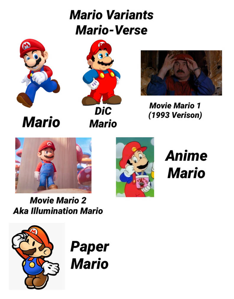 Mario-Verse Mario Variants Updated by masedog78 on DeviantArt