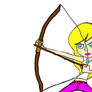Rose Using her Bow and Arrow 