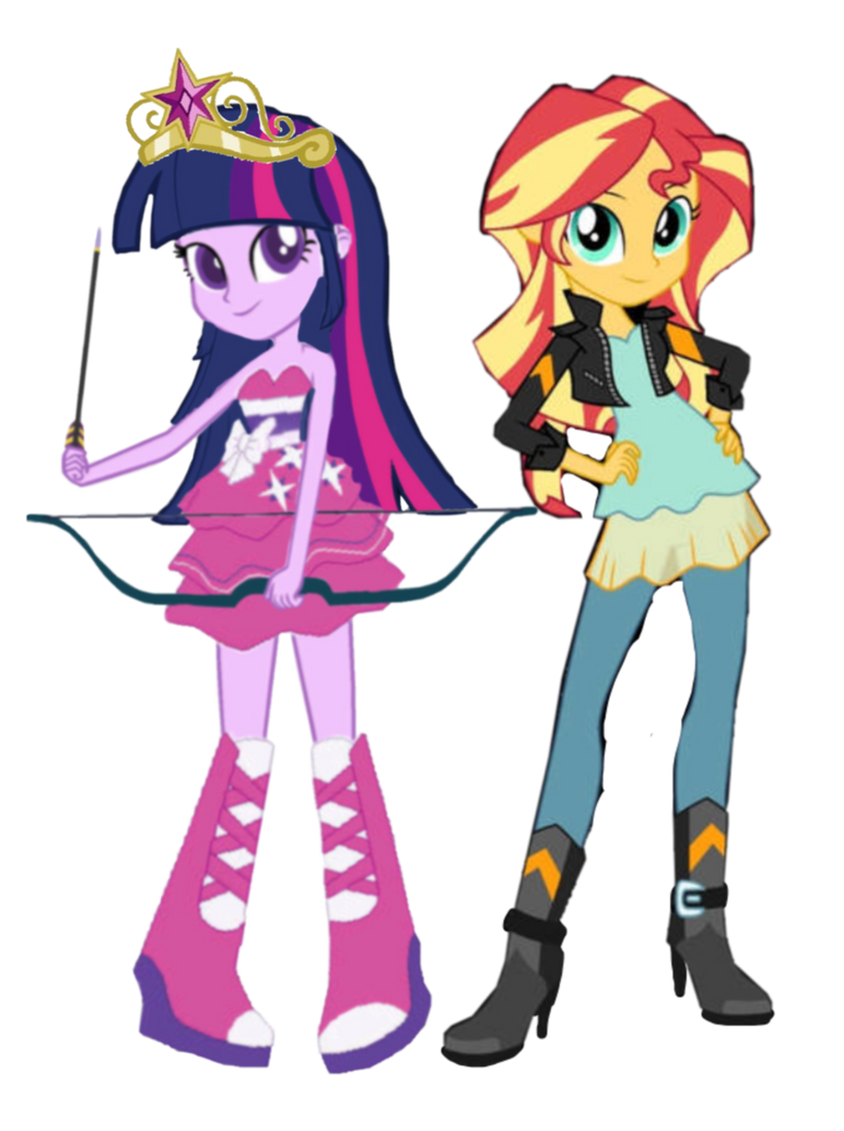 Princess Twilight And Sunset Shimmer PNG by masedog78 on DeviantArt