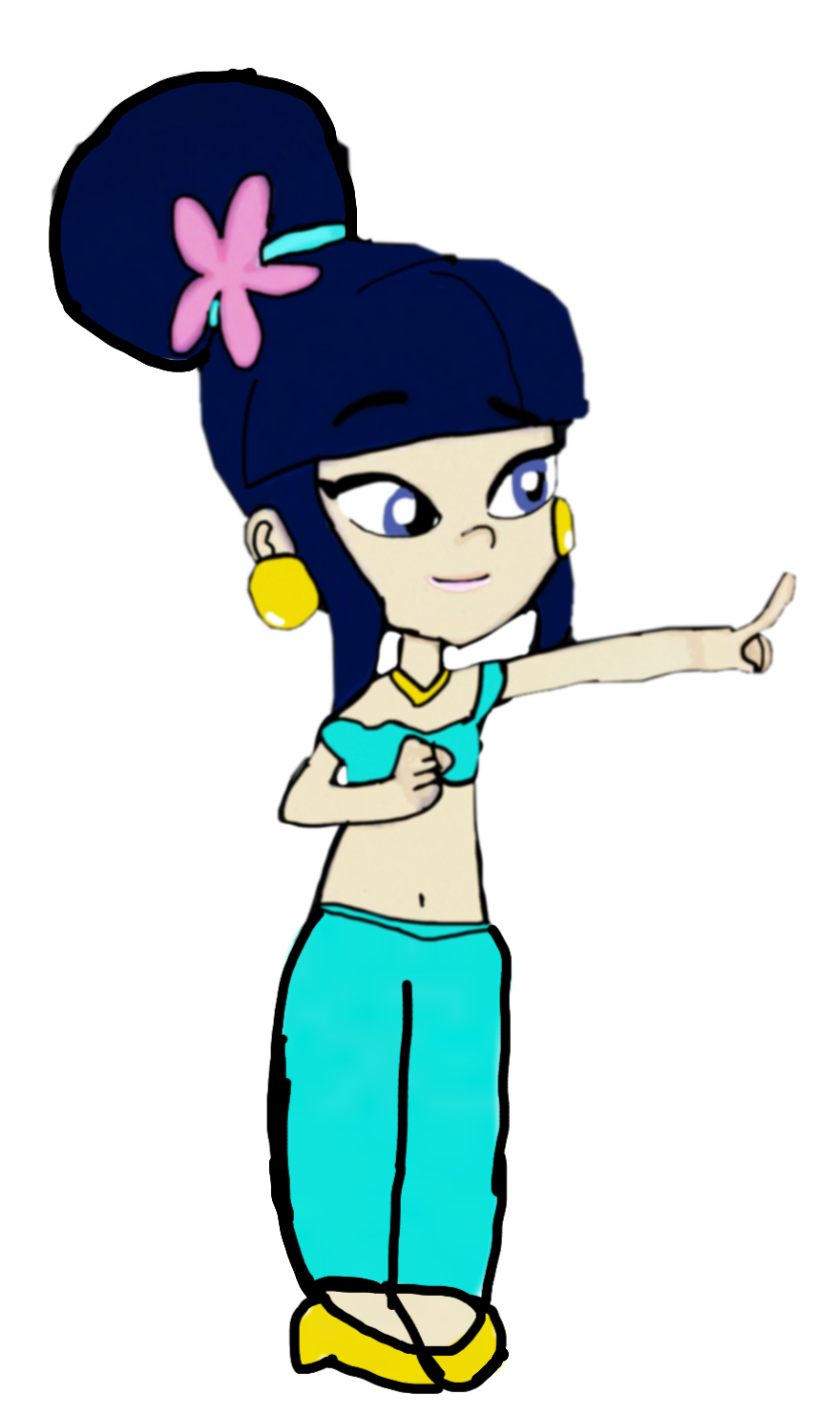 Blueberry Muffin as Jasmine Full Body PNG 