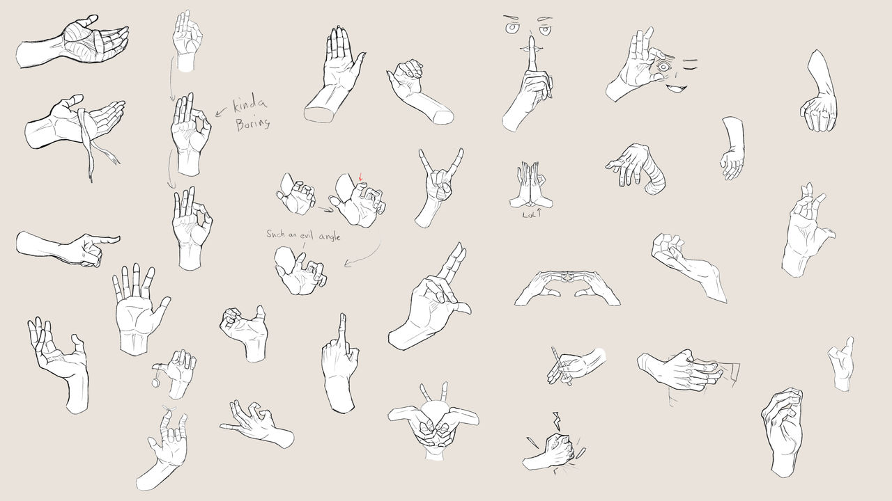Hand studies (Day #223) by MarigoDraws on DeviantArt