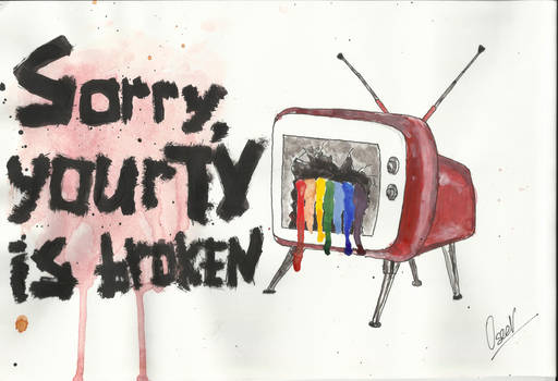 the broken TV
