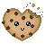 Cute Heart Cookie Free Icon