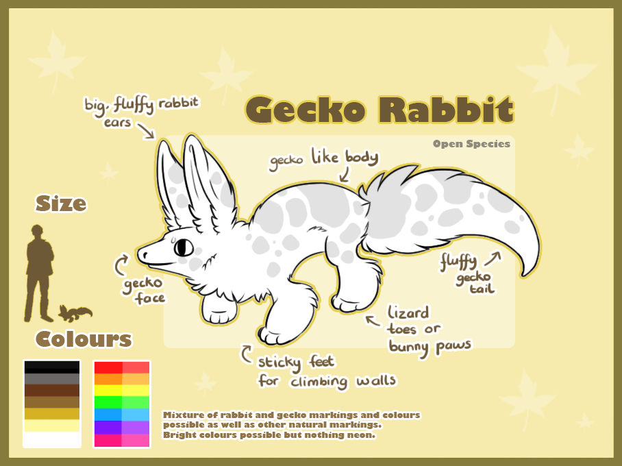 Gge Rabbit OPEN Species: Gecko Rabbit by ButterflyBottom on DeviantArt
