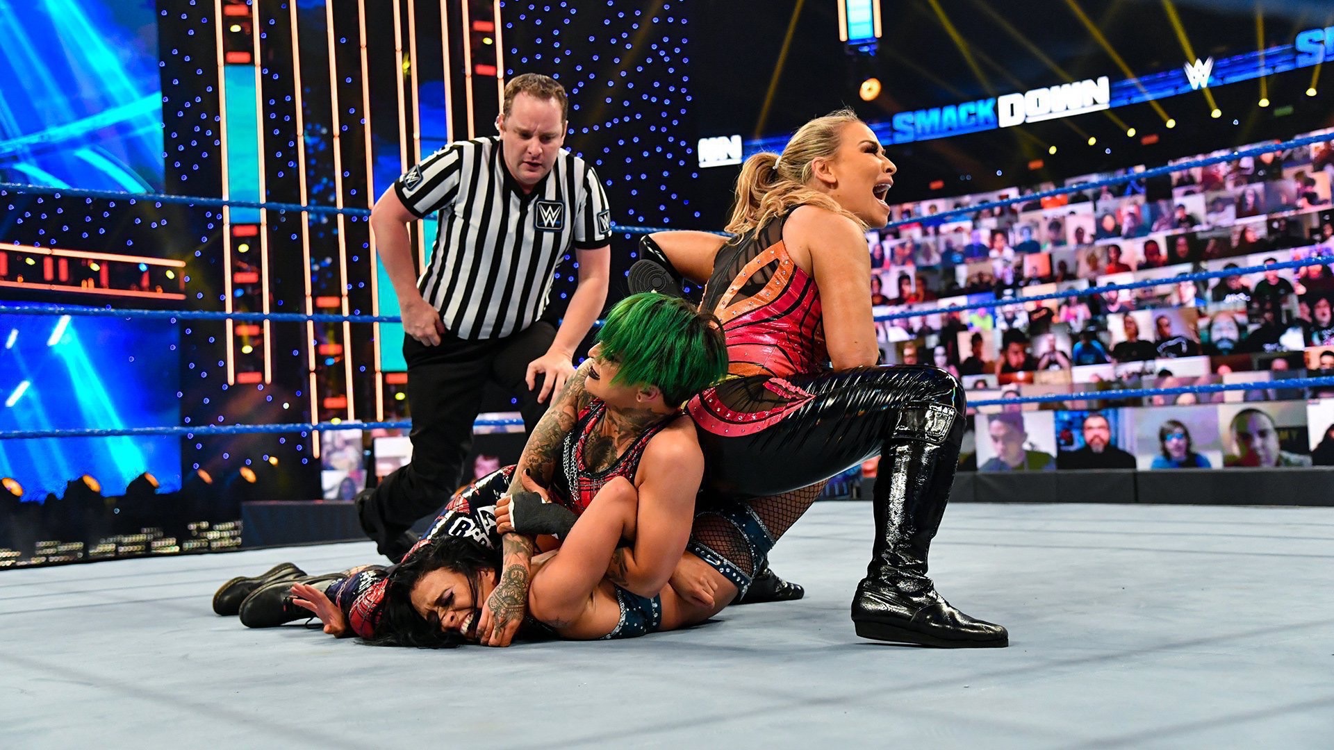 Ruby Riott and Natalya dominating Zelina Vega by DivaRyona on DeviantArt