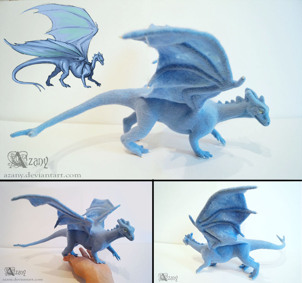 Needle felted Pernese dragon