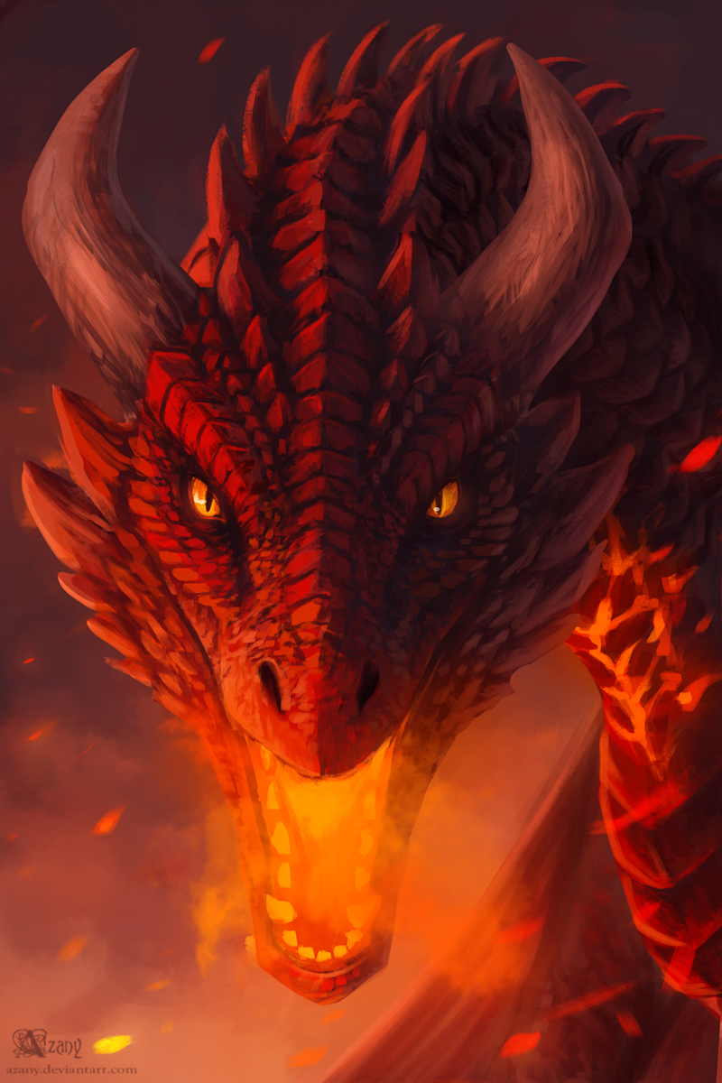 Red dragon by Azany on DeviantArt