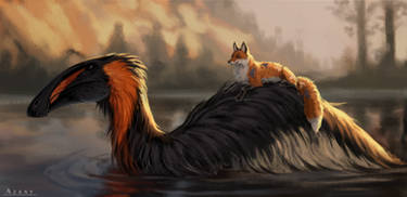 Duck and fox