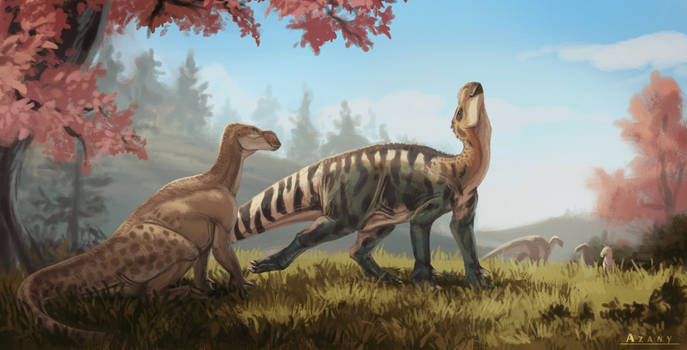 Iguanodon courting