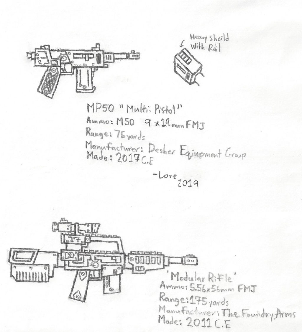 MP50 and Modular Rifle by TheorignalLoreHunter on DeviantArt