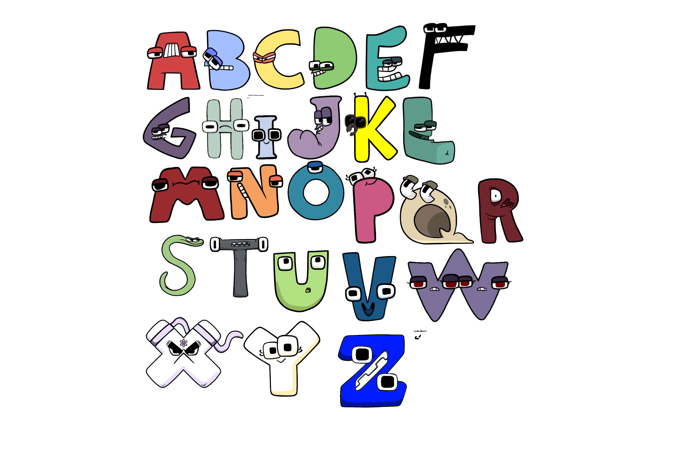 Alphabet Lore Letters In My Style by aidasanchez0212 on DeviantArt