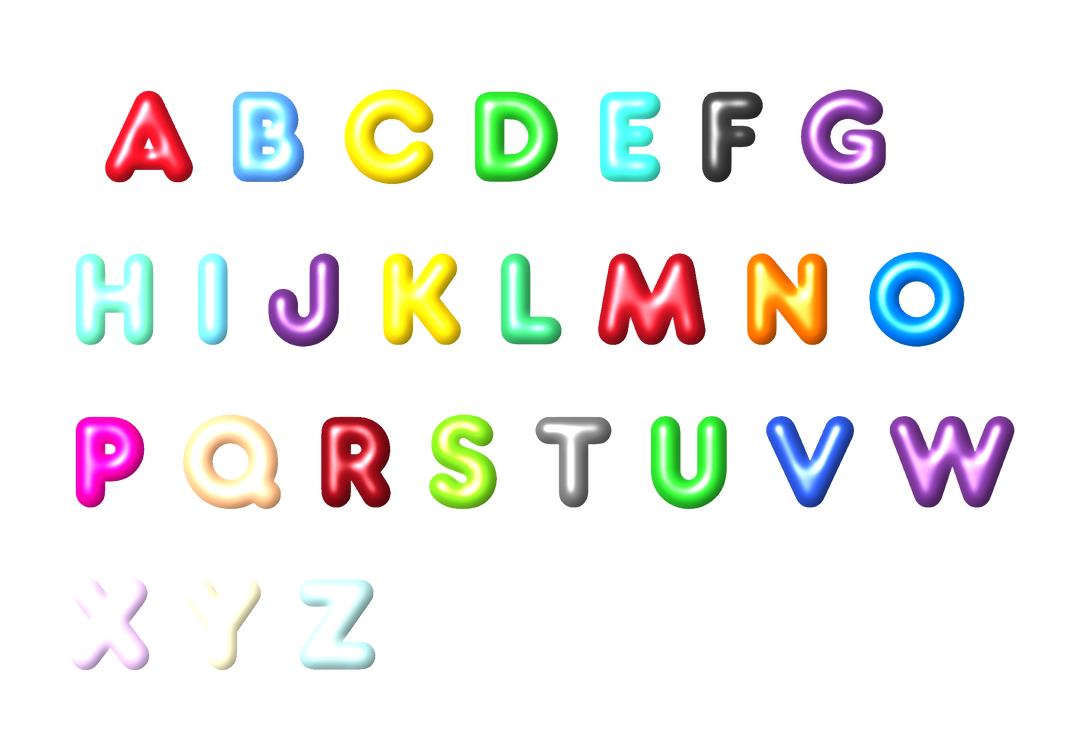 Glossy Letters by aidasanchez0212 on DeviantArt