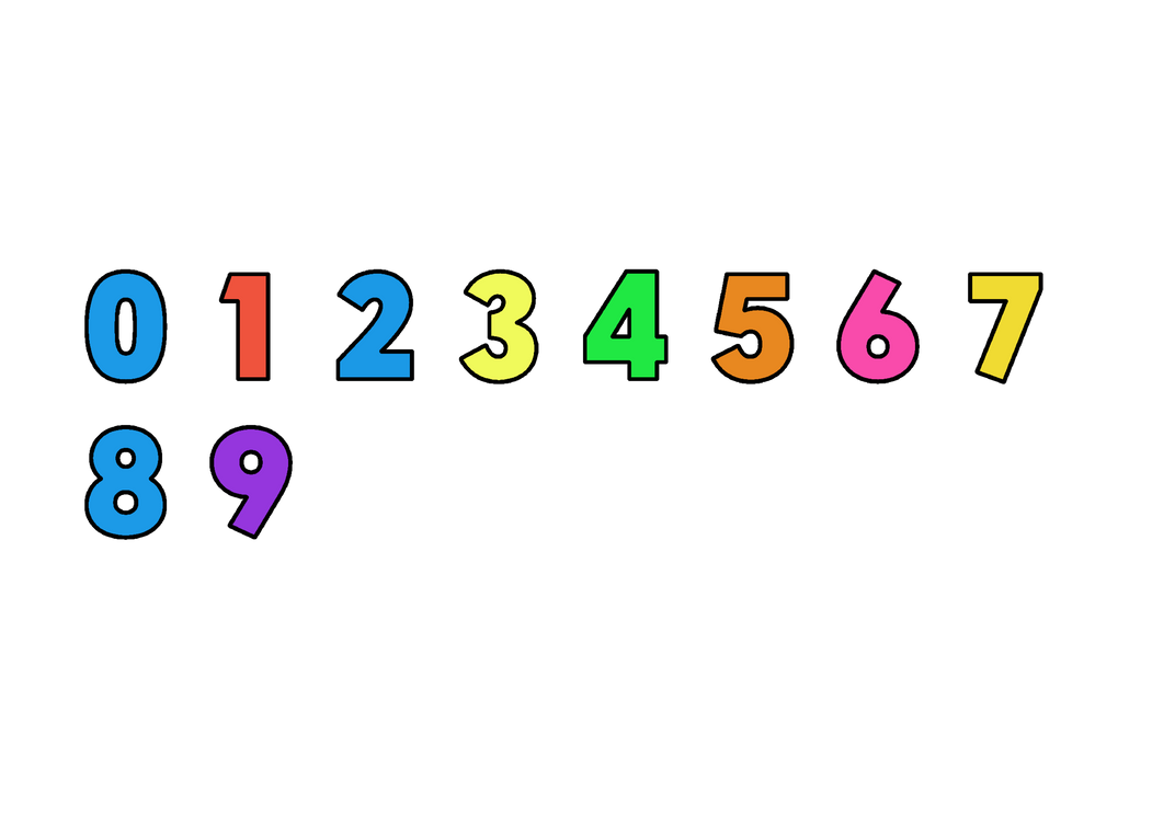 Numbers 0-9 by aidasanchez0212 on DeviantArt