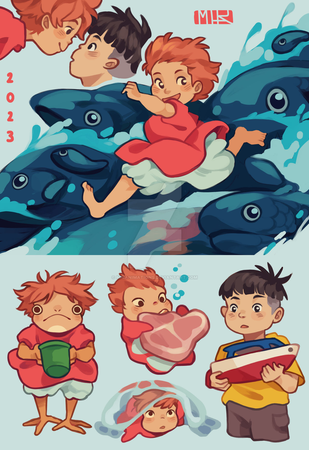 more ponyo doodles by Miranimations on DeviantArt