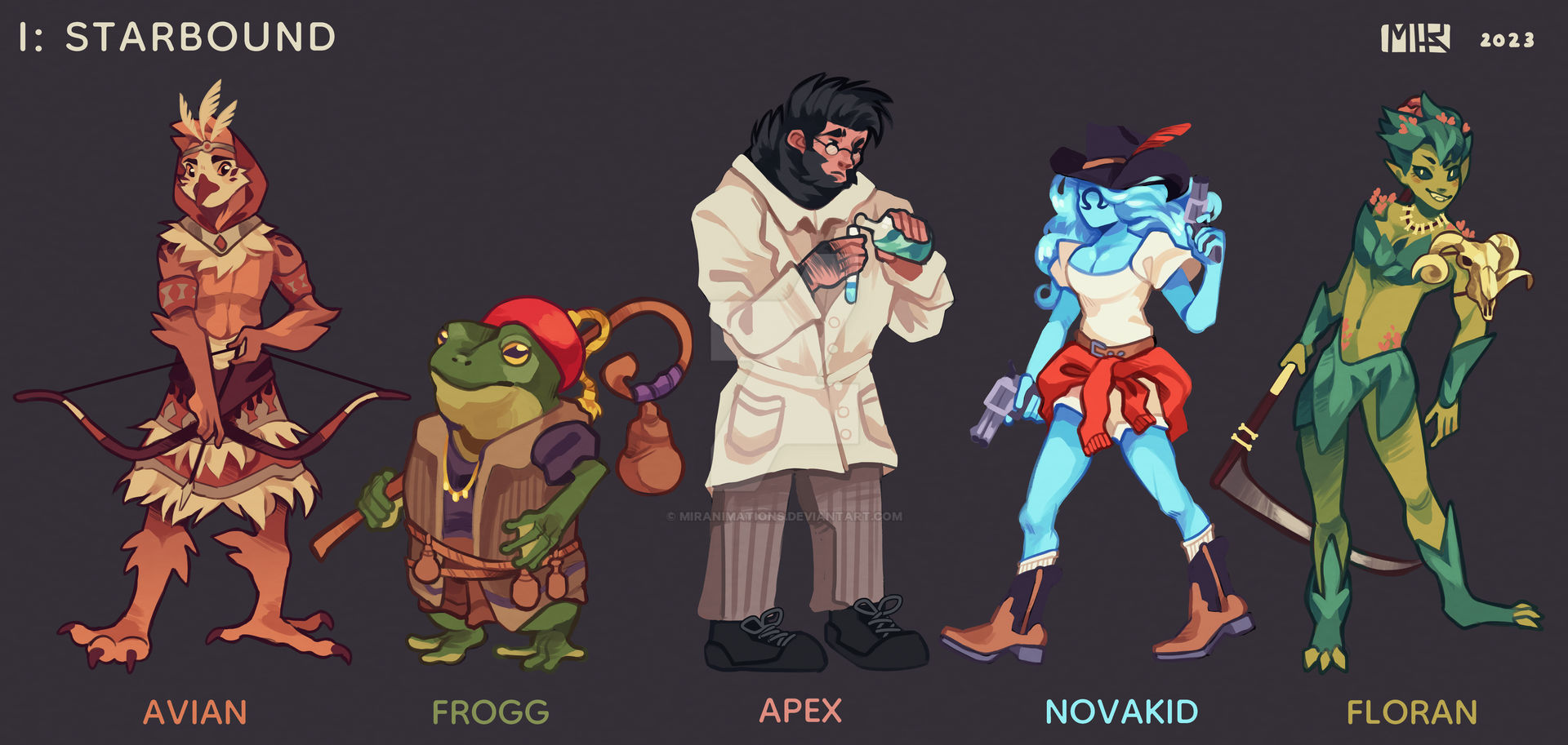 Character Design Set Starbound 1 20 By Miranimations On DeviantArt