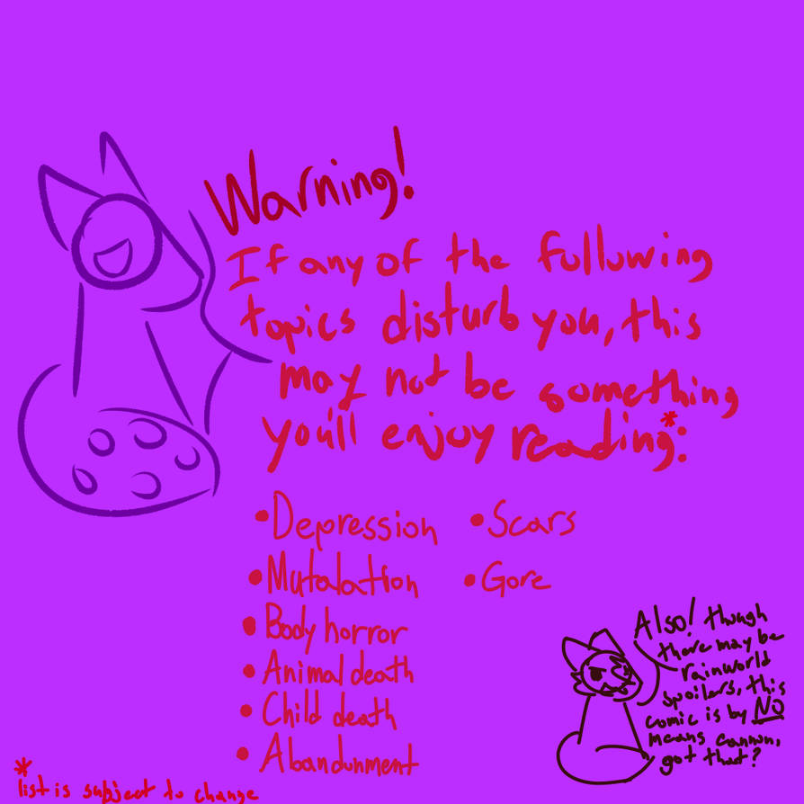 CLOSURE COMIC WARNINGS ((Eyestrain)) by dreamwasnotnottaken on DeviantArt