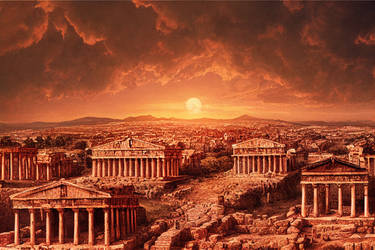Ancient Civilization's City in Ruins