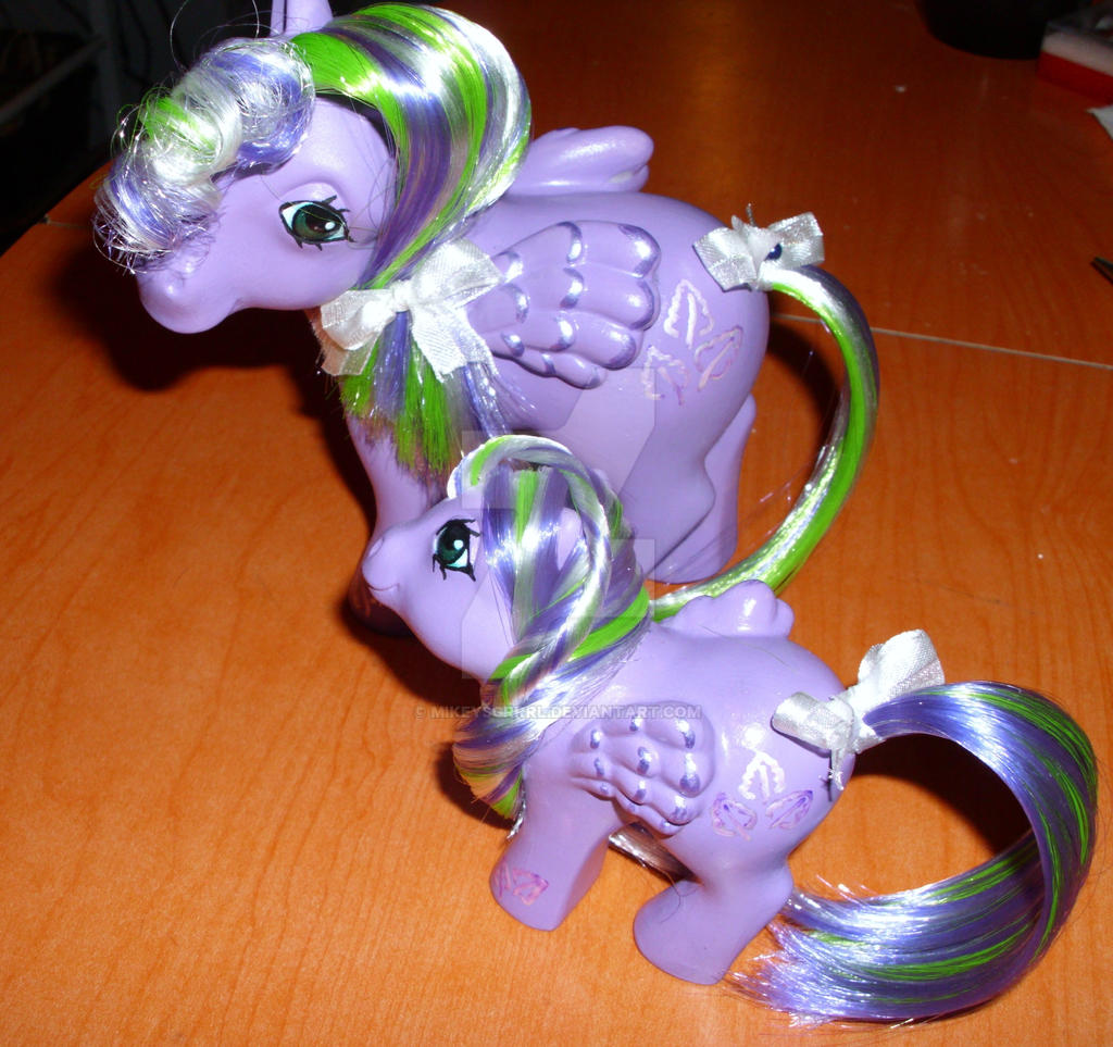 My Little Pony Custom G1 Mommy n Baby Tickle