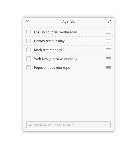 Agenda - basic todo application