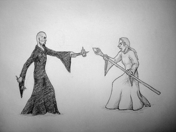 2 Wizards Two Wizards Fight by TheOddGod on DeviantArt