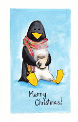 Penguin Christmas Card