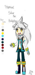 Human Silver the hedgehog! by rAndoMCitIzen12