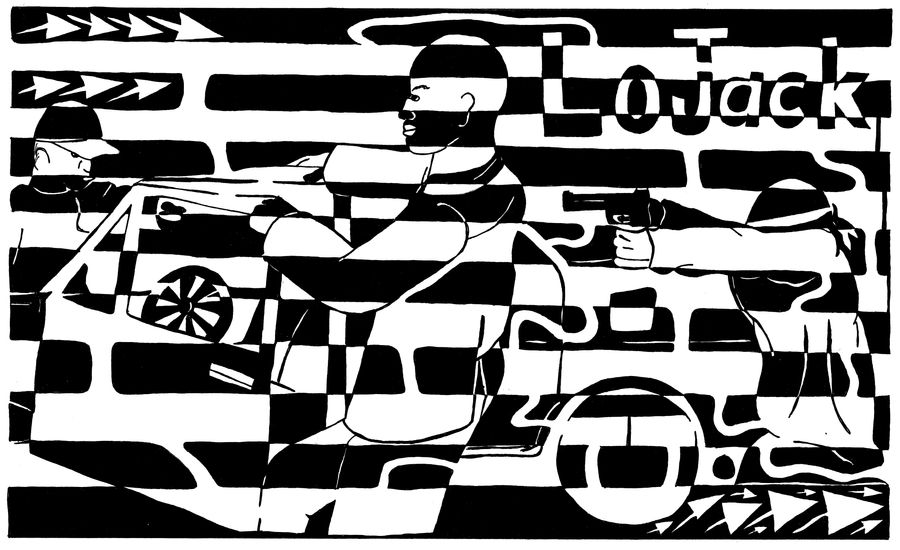 Car Jacking Maze for LoJack Ad by ink-blot-mazes