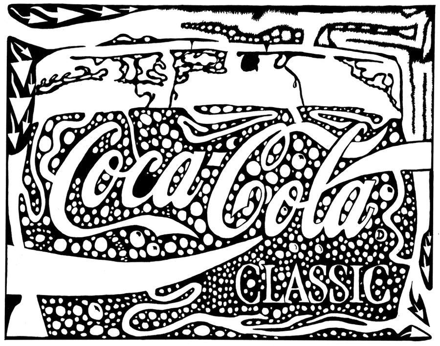 Coca-Cola Maze Ad sample by ink-blot-mazes