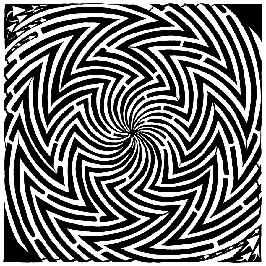 Optical Illuson Maze of Madnes by ink-blot-mazes