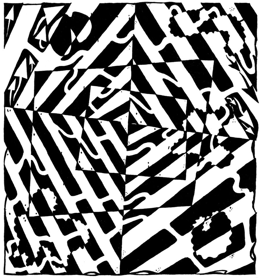 Chaos Maze Optical Illusion by ink-blot-mazes