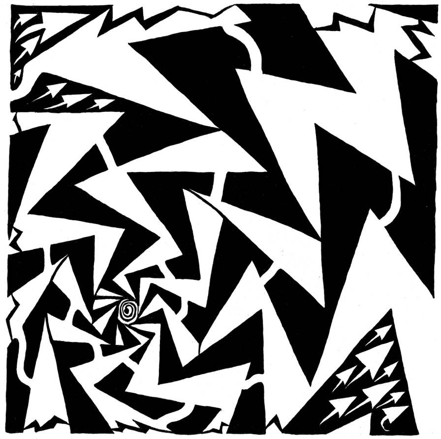 Electric Swirl Maze by ink-blot-mazes