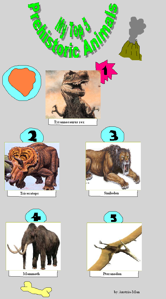 My Top 5 Prehistoric Animals by Austria-Man on DeviantArt My Top 5 Prehistoric Animals by Austria-Man on DeviantArt