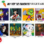 My Top Ten Favourite Vegetarians