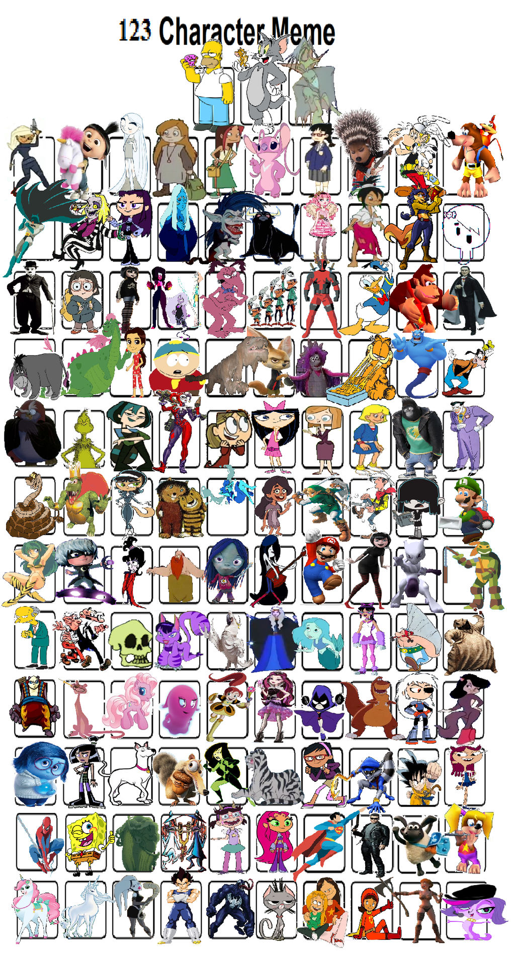 My Top 123 Favourite Characters
