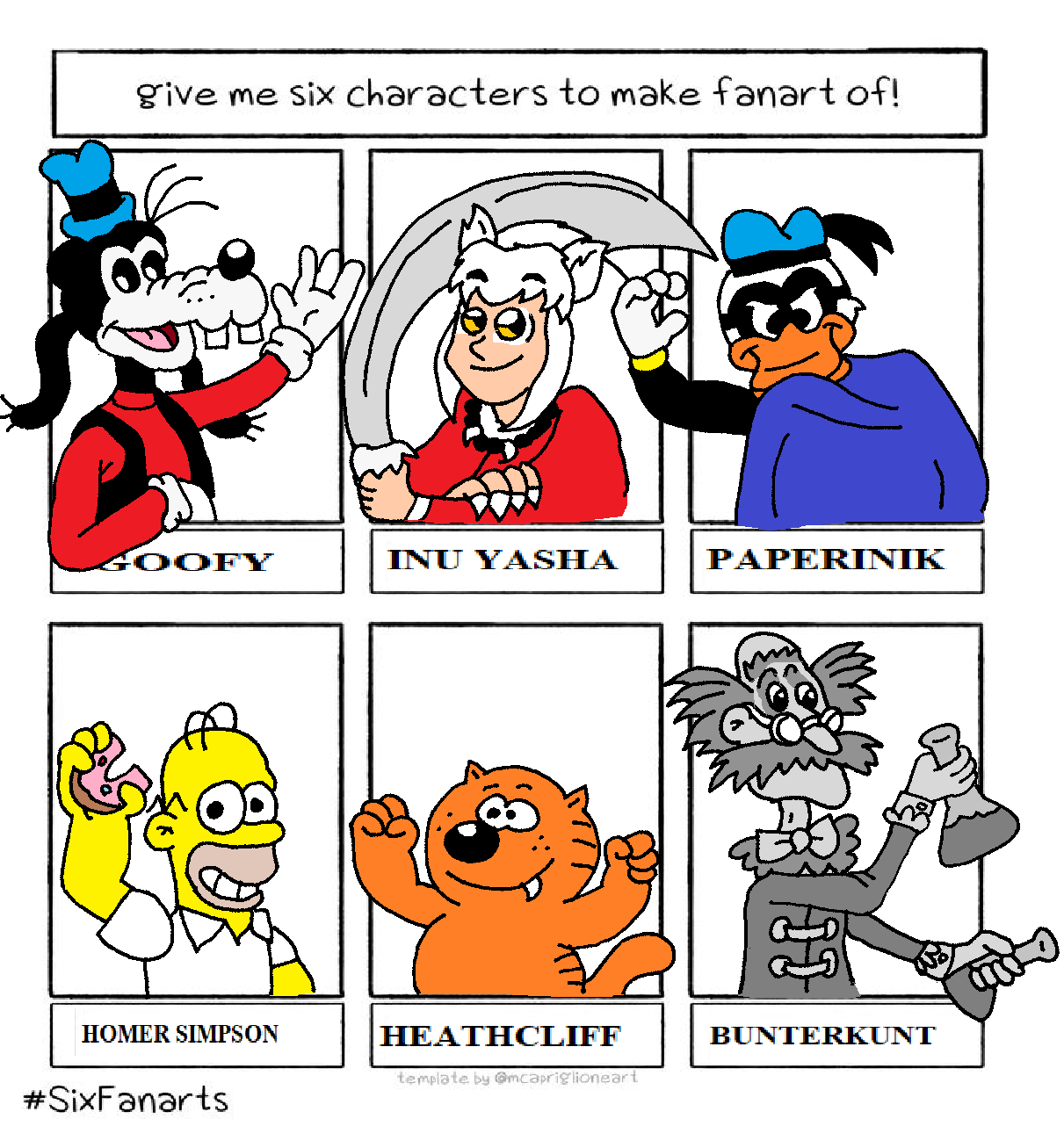 Six Characters Fanart Meme