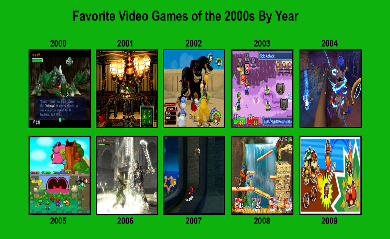 My Favourite Video Games of the 2000s By Year