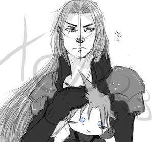 Commission- Sephiroth+Cloudstrife by XcD123