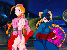 Cammy and Decapre at Shadaloo Base